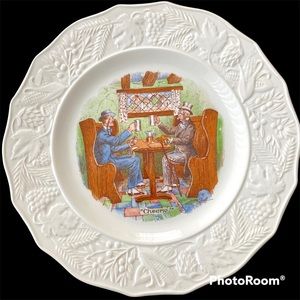 Fondeville Ambassador Ware International Toasts Series Cheerio Plate Vintage